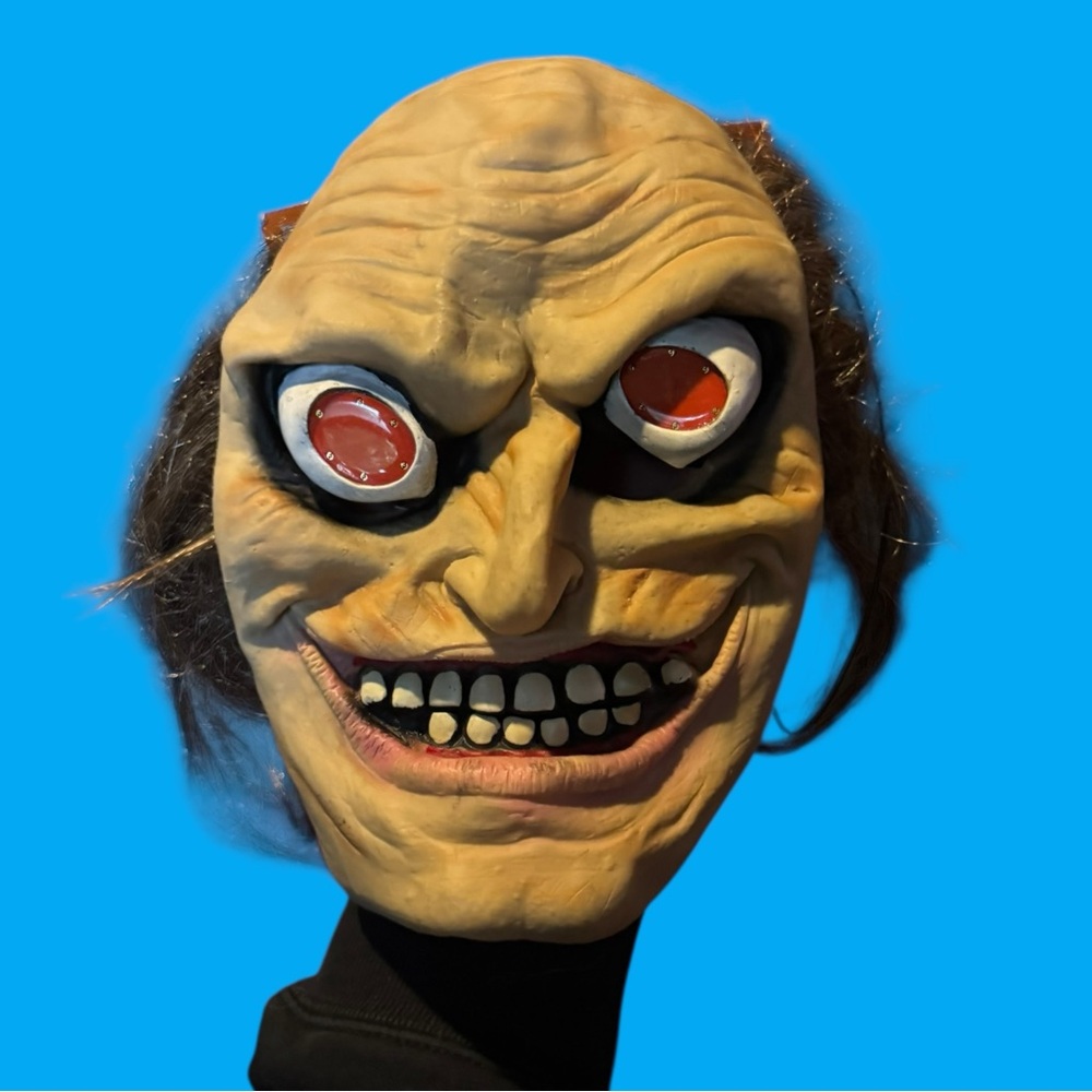 Spirit Halloween Creepy Maniac Guy Mask with Long Hair Horror Cosplay Costume